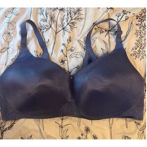 Cacique Full Figure Steel Blue Lightly Lined Full Coverage No Wire‎ Bra, 42F